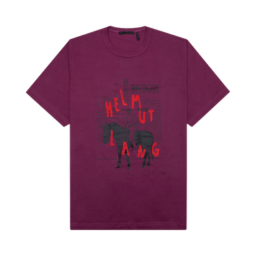 Buy Helmut Lang Scribble Logo Tee 'Raspberry' - N06HM535 TUI RASP