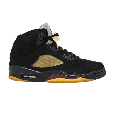 Jordan retro 5 black and gold top