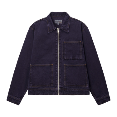 Buy Stussy Zip Work Jacket Denim 'Nightshade' - 115682 NIGH | GOAT
