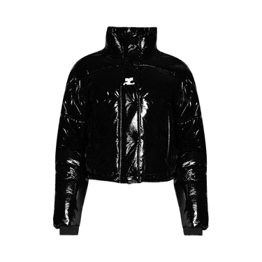 Vinyl puffer jacket top topshop