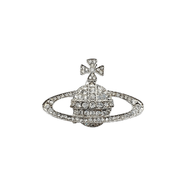 Buy Vintage Vivienne Westwood Crystal Brooch 'Silver' - 0374