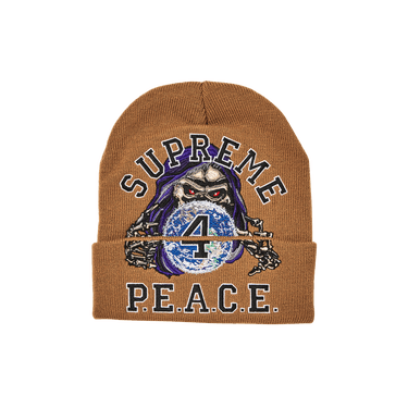 Buy Supreme Peace Embroidered Beanie 'Tan' - FW23BN48 TAN | GOAT