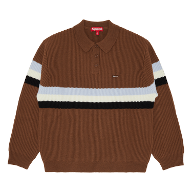 Buy Supreme Small Box Polo Sweater 'Dark Brown' - FW23SK22 