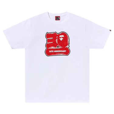 【激レア】30th AnniversaryTHE PERFECT SINGLES Buy BAPE 30th Anniversary Tee #2 'White/Red' - 1J70 110 002