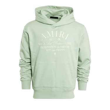25SS new/AMIRI ロゴコットンジャージーフーディー Hoodie Green AMIRI - Logo-Embroidered Loopback Cotton-Jersey Hoodie