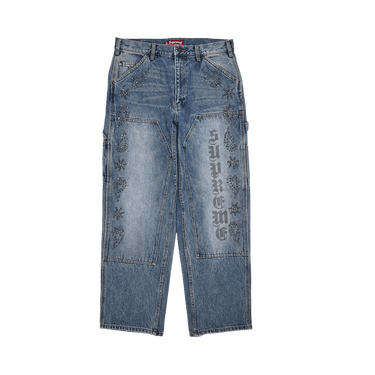 Supreme monogram double knee denim ブルー Buy Supreme Paisley Studded Double Knee Painter Pant 'Washed