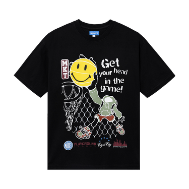 Market Smiley Head In The Game T-Shirt 'Washed Black'