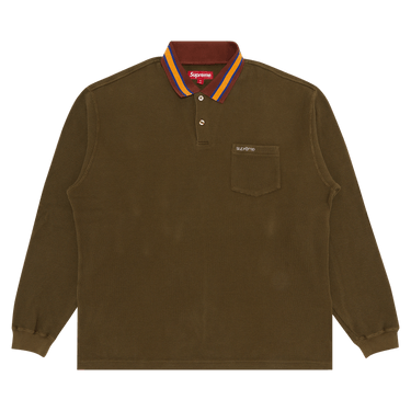 い出のひと時に、とびきりのおしゃれを！ Buy Supreme FW23KN23 - 'Olive' Polo Long-Sleeve Thermal トップス