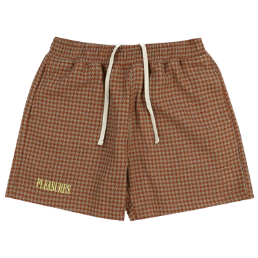 Pleasures Intercept Houndstooth Shorts 'Brown'