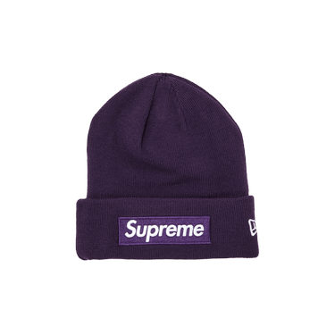 Buy Supreme x New Era Box Logo Beanie 'Dark Purple