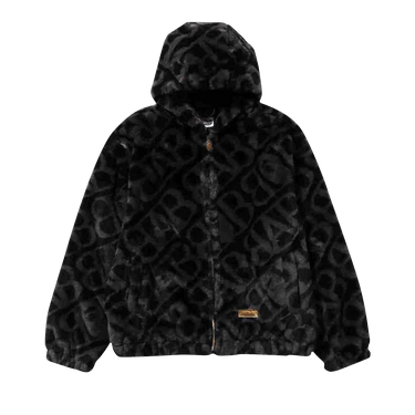 Buy BAPE Sport Monogram Fake Fur Hoodie Jacket Black 1J80 141 051 BLACK GOAT
