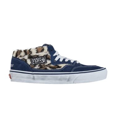 Supreme Vans Half Cab ネイビー/レオパード VN0A5KYANVY Supreme Vans Leopard Half Cab Navy Blue White