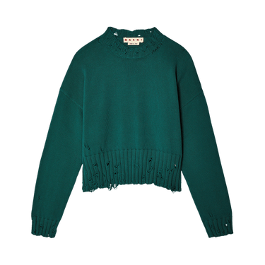 Green distressed sweater best sale