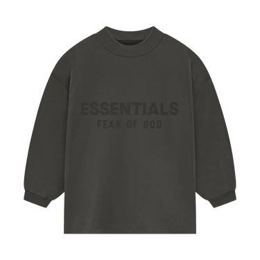 Size 10 Fear of God Essentials Kids Long-Sleeve Tee 'Ink'