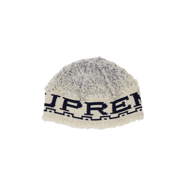 Buy Supreme Sherpa Logo Beanie 'Natural' - FW23BN8 NATURAL