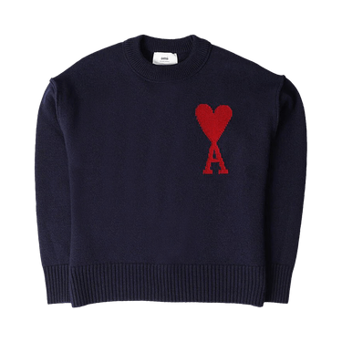 Buy Ami Knit Sweater 'Pearl Grey/Ivory' - UKS025 KN0032 090