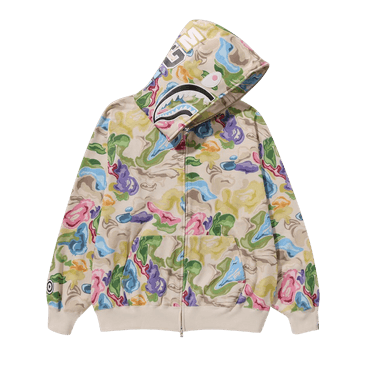 Buy BAPE Art Camo Shark Full Zip Hoodie 'Multicolor' - 1J80 215