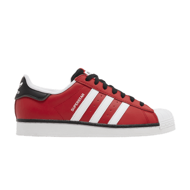 Red superstar adidas shoes discount