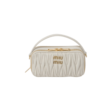 Buy Miu Miu Matelassé Bandoliera Handbag 'White' - 5BH229