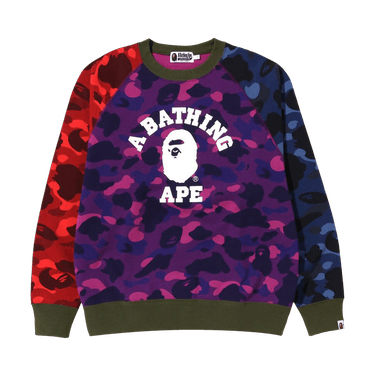 BAPE Crazy Camo Relaxed Fit College Crewneck 'Multicolor'