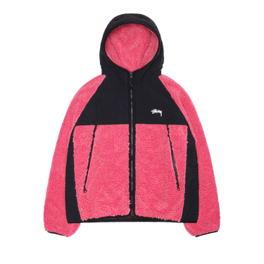 Buy Stussy Sherpa Paneled Hooded Jacket 'Pink' - 118530 PINK | GOAT