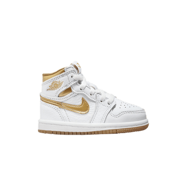 Gold jordans 1 store