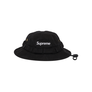 Size m/l Supreme Washed Canvas Boonie 'Black'