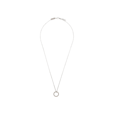 Buy MM6 Maison Margiela Pendant Logo Ring Necklace 'Silver