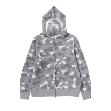 Buy BAPE City Camo Shark Full Zip Hoodie Grey 1K30 115 003 GREY GOAT CA