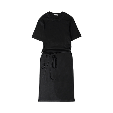 Buy Lemaire Belted Rib T-Shirt Dress 'Black' - DR1045 LJ1016