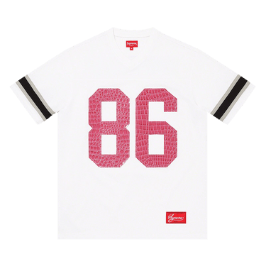 Buy Supreme Faux Croc Football Jersey 'White' - SS22KN26