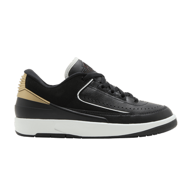 [LOW CLASSIC x OROR] / ☆ LOOR-2N / BLACK Size 10.5 - Air Jordan 2 Retro Low Black Metallic Gold W for
