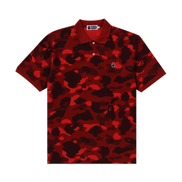 Buy BAPE Color Camo Ape Head One Point Polo 'Red' - 1J80 112