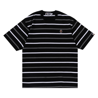 BAPE Ape Head One Point Stripe Tee 'Black'