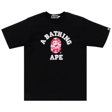 BAPE ABC Camo College Organic Tee 'Black/Pink'