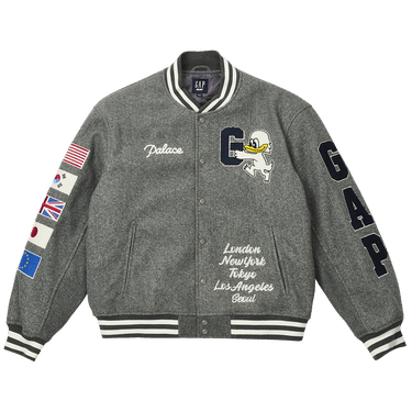 ジャケット・アウター PALACE GAP VARSITY JACKET GREY Buy Palace x Gap Varsity Jacket 'Grey' - 427475009 | GOAT CA