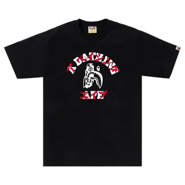 BAPE Tiger Shark Japanese Letter Tee 'Black'