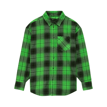 PURPLE BRAND Plaid Western Shirt 'Green'