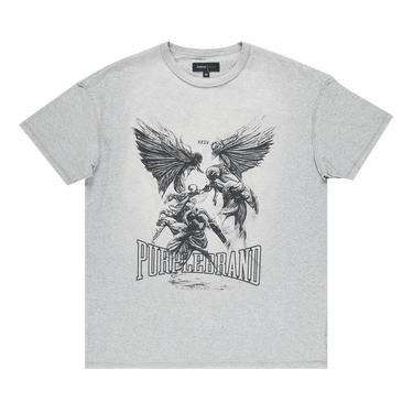 PURPLE BRAND Textured Inside Out Tee 'Heather'