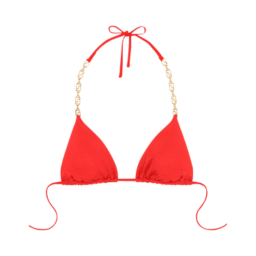 Buy Versace Greca Chain Bikini Top 'Red' - ABD0703 A23218