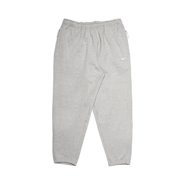 Nike Solo Swoosh Fleece Pants 'Dark Grey Heather/White'