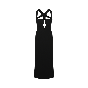 Buy Versace Crossed Sleeveless Cocktail Dress 'Black' - A86559 A213159  A1008 | GOAT