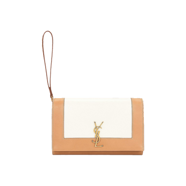 Saint Laurent Cassandre Flap Pouch 'Vintage Gold/Porcell'