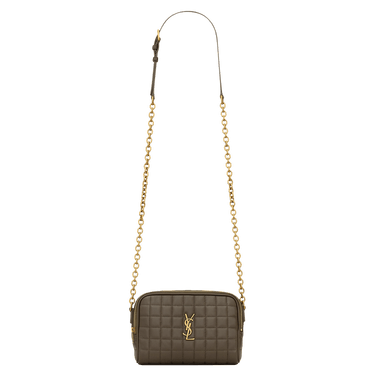Saint Laurent Cassandre Matelassé Carré Mini Camera Bag 'Light Musk'