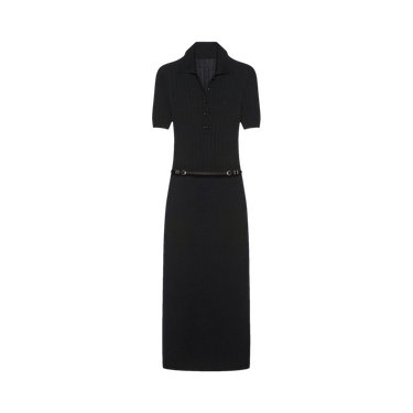 Buy Givenchy Voyou Belt Long Polo Dress 'Black' - BW222P4ZM0