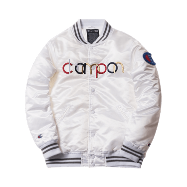 Buy Kith x Champion Baseball Jacket 'White' - KH1071 101 | GOAT