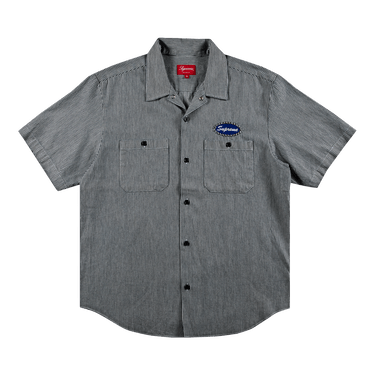 Buy Supreme Studded Patch Short-Sleeve Work Shirt 'Stripe