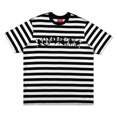 Buy Supreme Stripe Appliqué Short-Sleeve Top 'Black' - FW20KN66