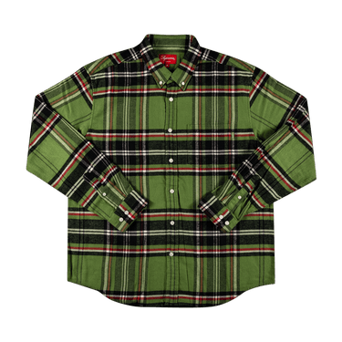 トップス Supreme SS24 Flannel Zip Up Shirt Green Supreme Quilted Flannel Snap Shirt (SS24) - $148