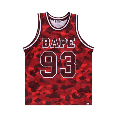 Buy BAPE Color Camo Basketball Tank Top 'Red' - 1K30 108 001 RED